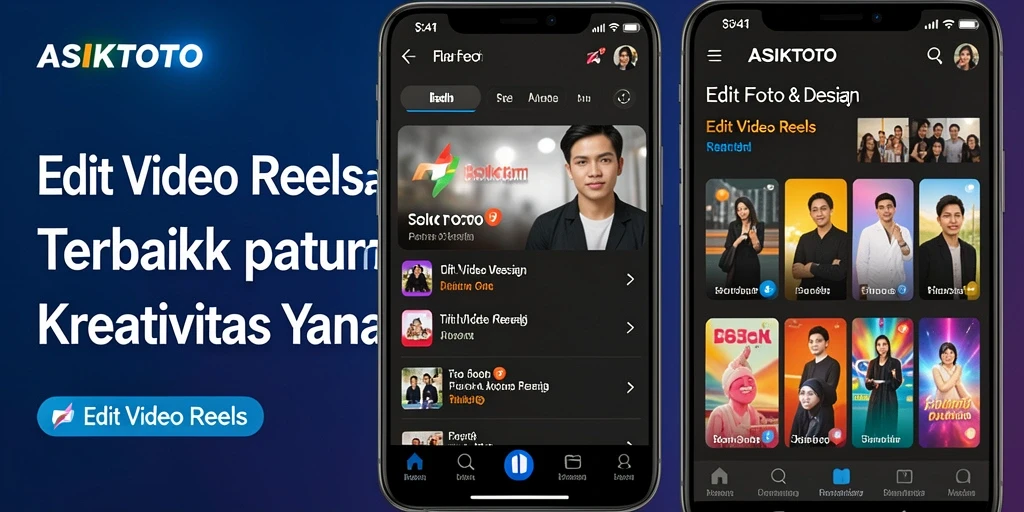 Tampilan antarmuka ASIKTOTO yang intuitif untuk Edit Video Reels.