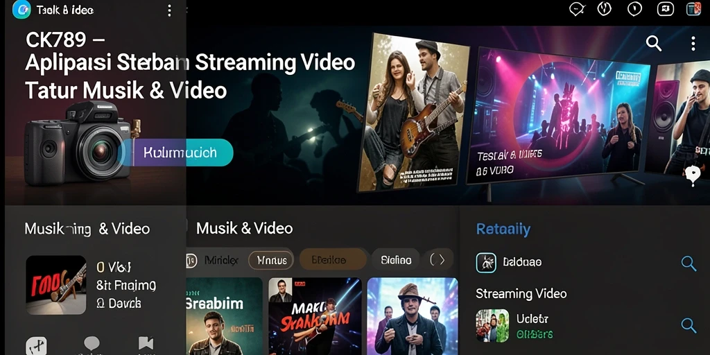 Antarmuka pengguna CK789 yang intuitif dan menarik untuk streaming video.