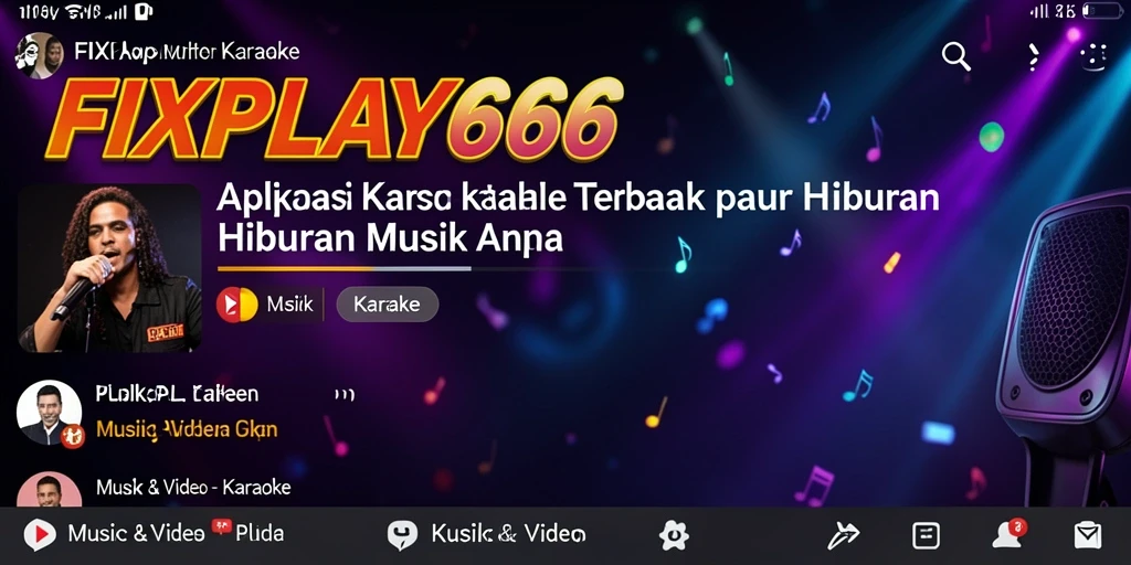 Antarmuka pengguna FIXPLAY666 yang menarik dan fungsional untuk Karaoke.