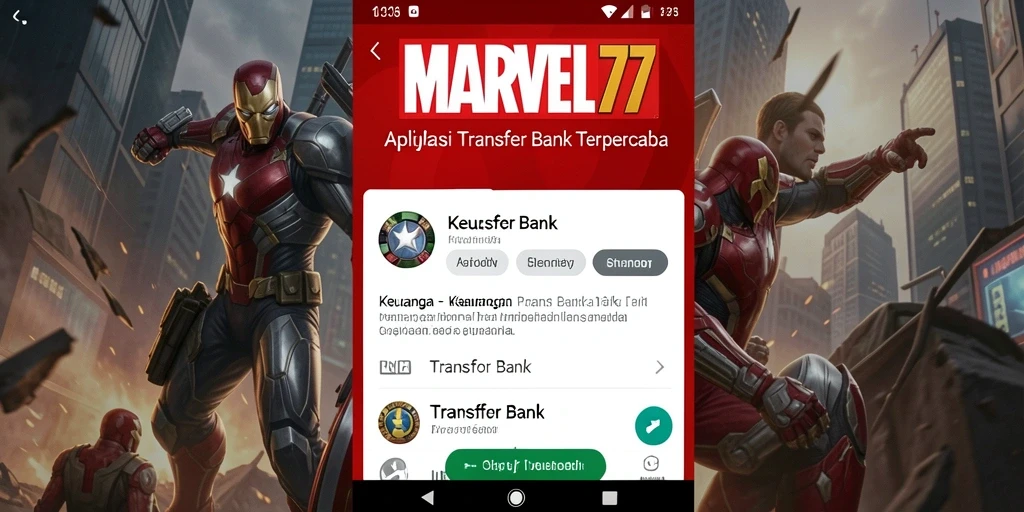 Tampilan antarmuka aplikasi Transfer Bank MARVEL77 yang menarik dan mudah digunakan.