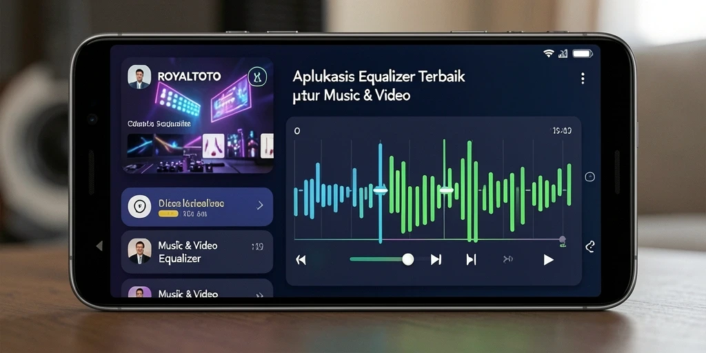 Tampilan antarmuka aplikasi ROYALTOTO dengan fitur Equalizer yang lengkap.