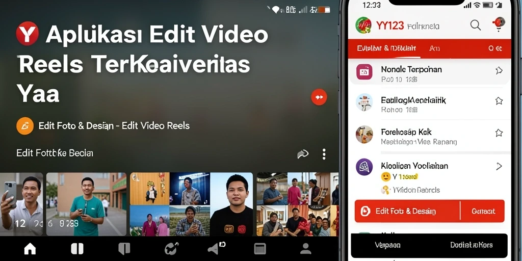 Tampilan antarmuka YY123 untuk Edit Video Reels yang menawan.